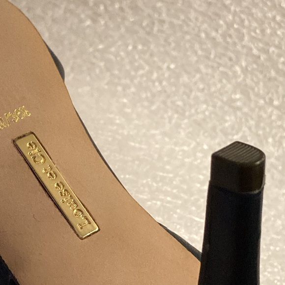 NWOT - Louise et Cie Marine Blue Ankle Strap Leather Heel Shoes - Sz 6.5M/36.5* - Picture 11 of 16